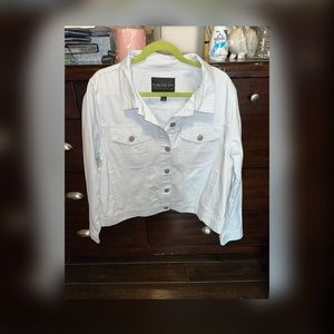 - Forever 21 light blue / white Jean jacket plus size 2XL